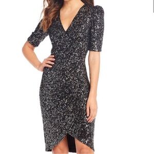 Calvin Klein Sequin Side-Ruched dress